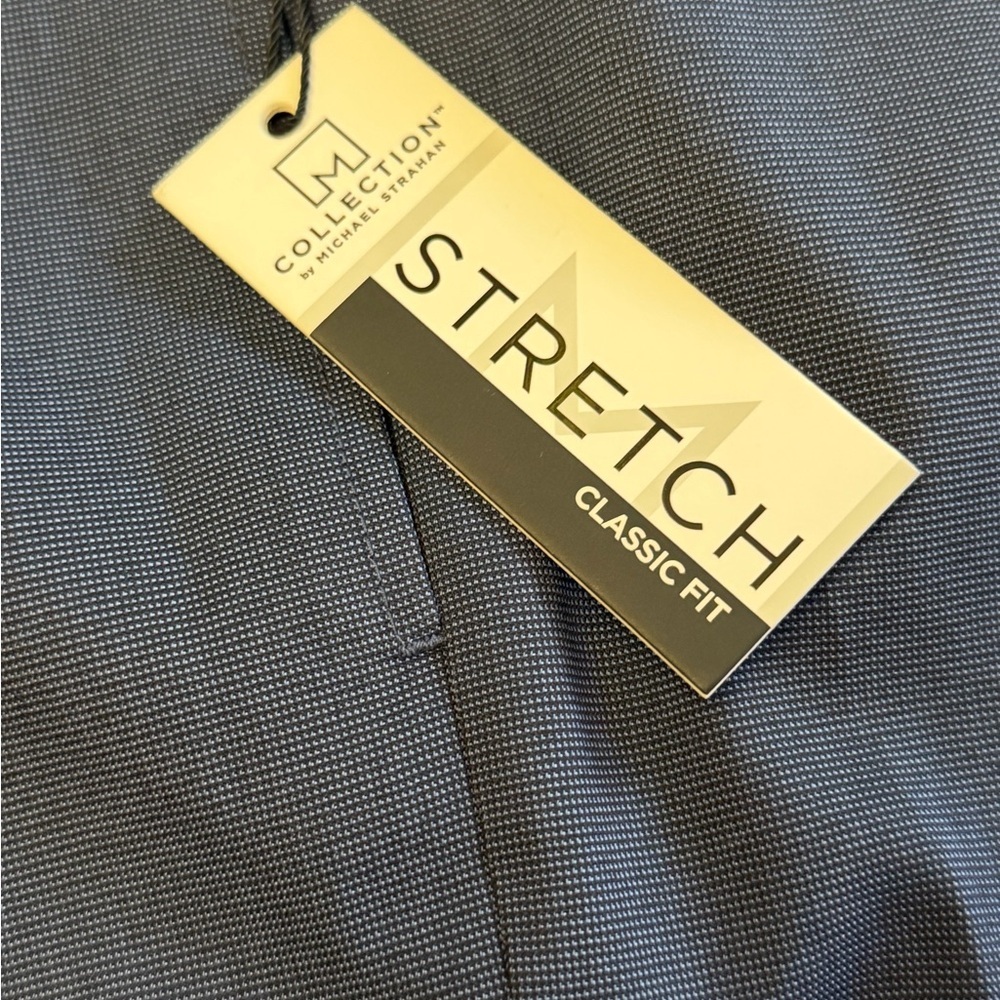 Michael Strahan Classic Navy Textured Trousers Size 8R, NWT - Picture 5 of 8